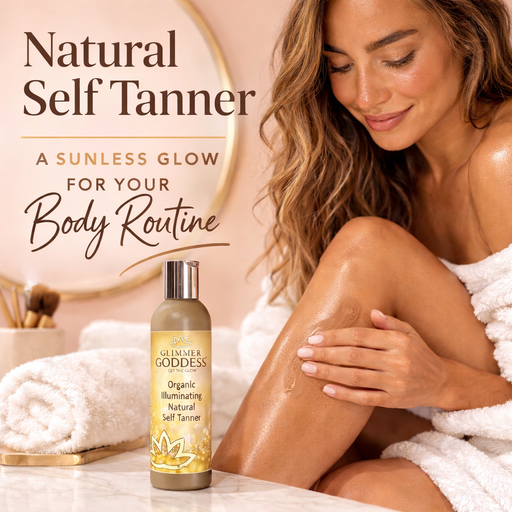 Glimmer Goddess® Organic Skin Care Organic Self Tanner – Fast Bronze Glow Self Tanner