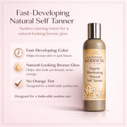 Glimmer Goddess® Organic Skin Care Organic Self Tanner – Fast Bronze Glow Self Tanner Misty Rose 8 oz / Regular / Lightly Scented – soft essential oil scent,8 oz / Regular / Unscented – great for extra-sensitive skin,8 oz / Dark / Lightly Scented – soft essential oil scent,8 oz / Dark / Unscented – great for extra-sensitive skin,4 oz / Regular / Ligh