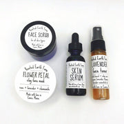 Rooted Earth Farm + Apothecary Botanical Skin Care Gift Set Face Masks + Scrubs