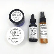 Rooted Earth Farm + Apothecary Botanical Skin Care Gift Set Face Masks + Scrubs