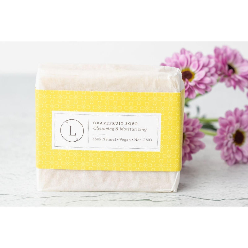 Lizush 2x Natural Handmade Soap Bar, Pink Grapefruit Soap NATURAL SOAP BAR