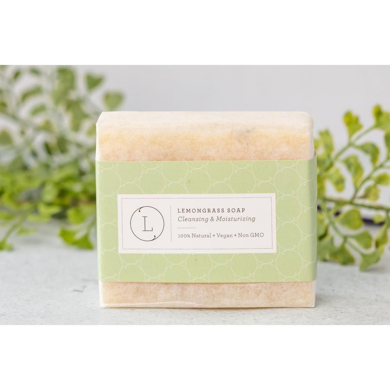 Lizush 2 x Lemongrass Natural Soap Bar, Handmade Body Soap Gift NATURAL SOAP BAR