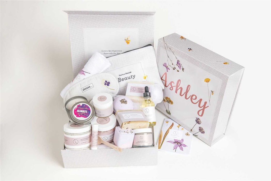 A Special Day Gift, Birthday Gift Basket, Lavender Natural Bath & Body by Lizush