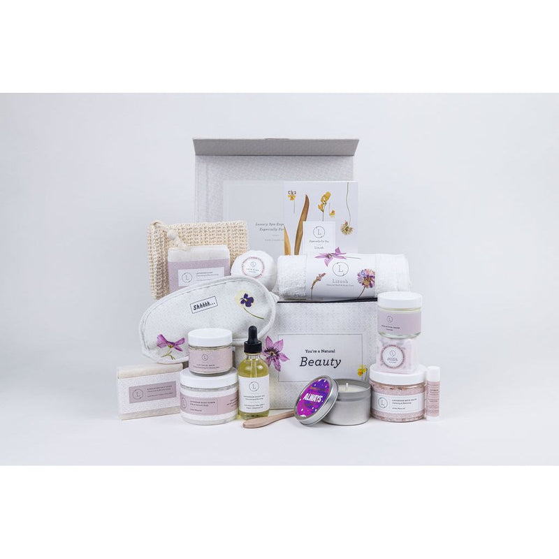 Lizush A Special Day Gift, Birthday Gift Basket, Lavender Natural Bath & Body Gift set for Her
