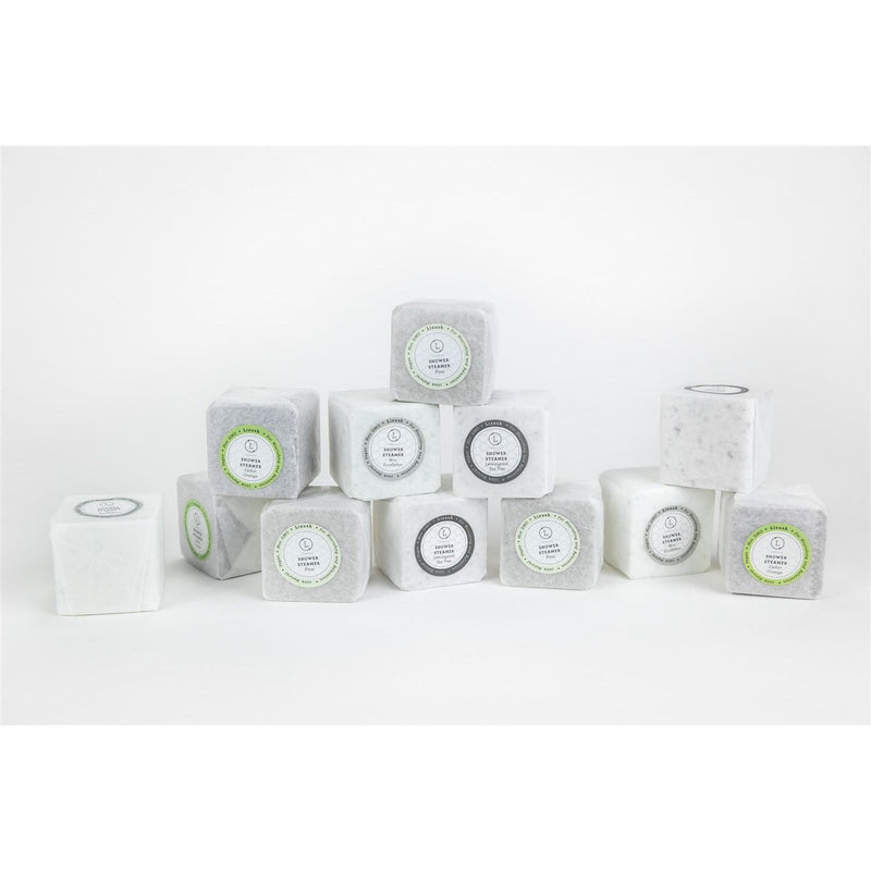 Lizush Earthy Shower Steamer Gift Box for Men and Women, Set of 12 Shower Steamers Package