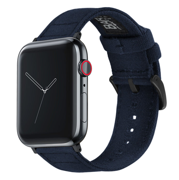 Apple Watch Canvas Navy Blue Watch Band by Barton Watch Bands