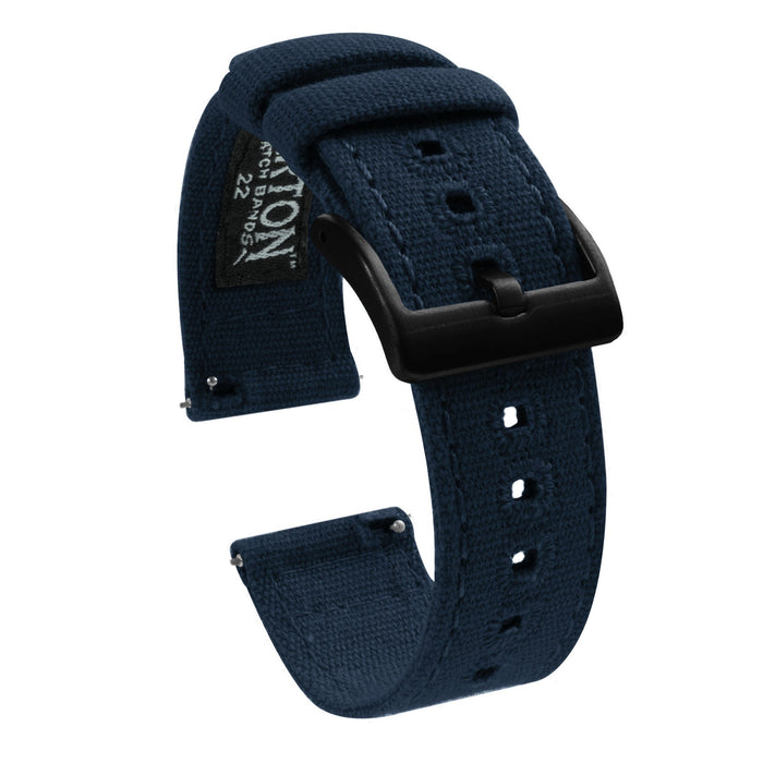 Navy Premium Canvas Watch Band by Barton Watch Bands