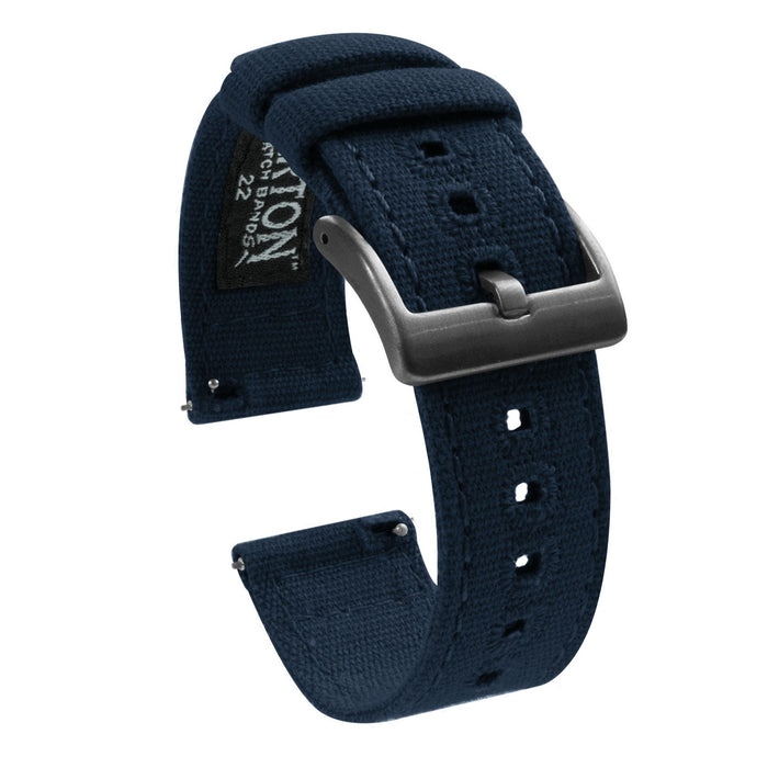 Navy Premium Canvas Watch Band by Barton Watch Bands