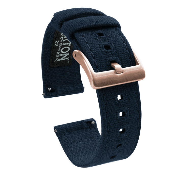 Navy Premium Canvas Watch Band by Barton Watch Bands