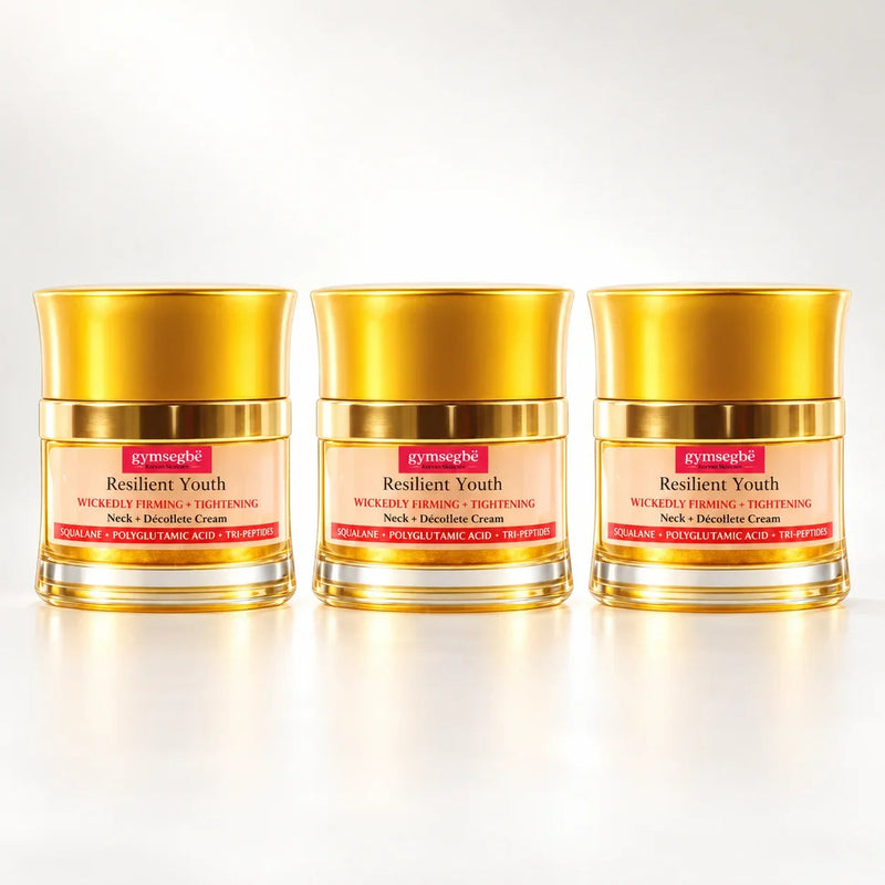 gymsegbë Resilient Youth Neck + Décolleté Cream Anti-Aging Body White Smoke 3 Jars Save $6.98