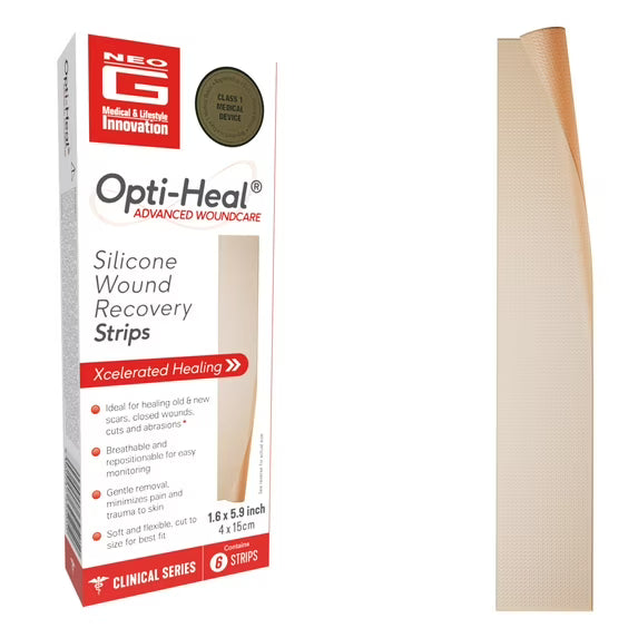 Neo G Neo G Silicone Scar and Wound Recovery Strips, 1.6 x 5.9 in (6 Count) Medical Tape & Bandages
