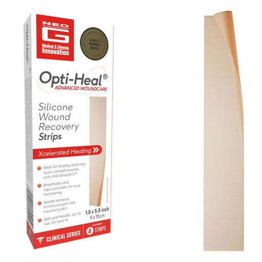 Neo G Neo G Silicone Scar and Wound Recovery Strips, 1.6 x 5.9 in (6 Count) Medical Tape & Bandages White Smoke