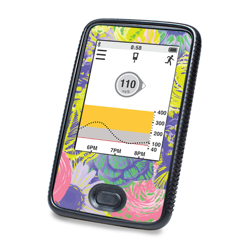 Peelz Neon Floral DEXCOM G6 Touchscreen Receiver Peelz/Stickers