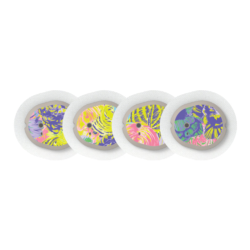 Peelz Neon Floral Sticker Designed for the DEXCOM G7 and Stelo Transmitter Peelz/Stickers