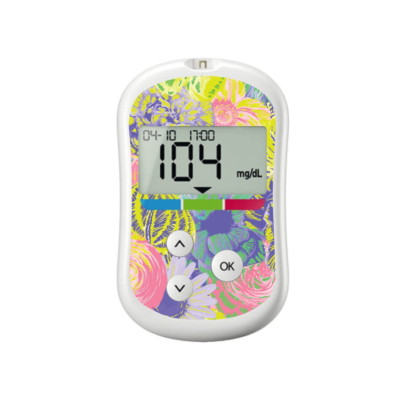 Peelz Neon Floral for OneTouch Verio Flex Glucometer Peelz/Stickers