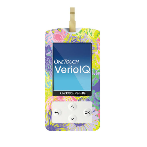 Peelz Neon Floral for OneTouch Verio IQ Glucometer Peelz/Stickers