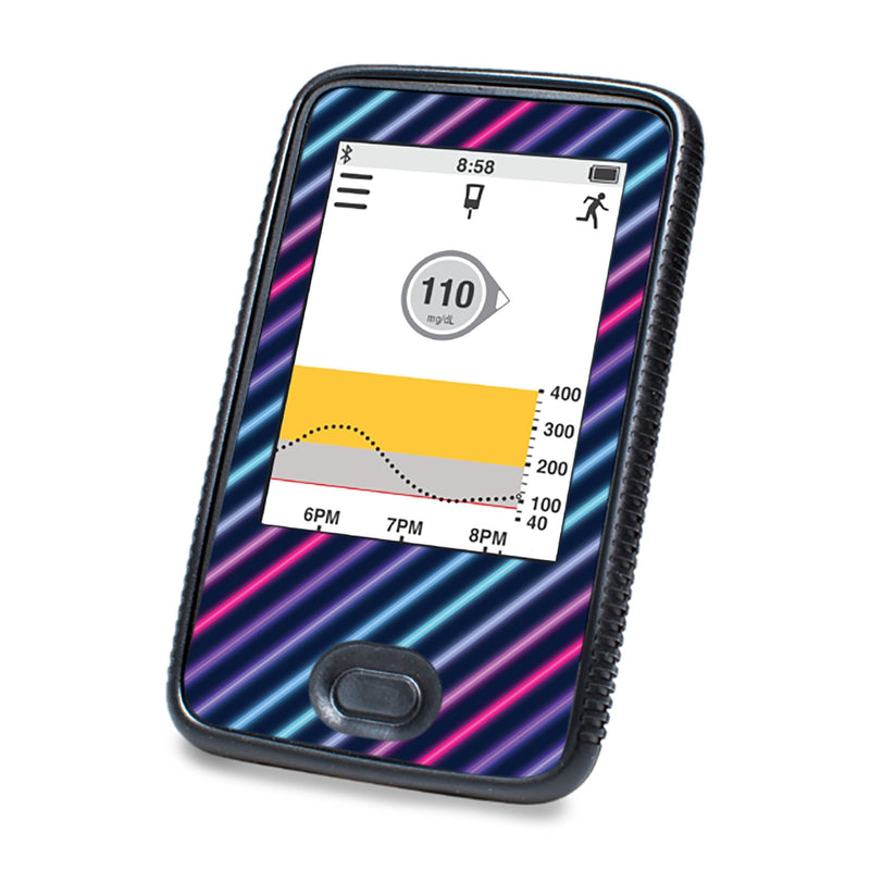 Peelz Neon Stripes Designed for DEXCOM G6 Touchscreen Receiver Peelz/Stickers