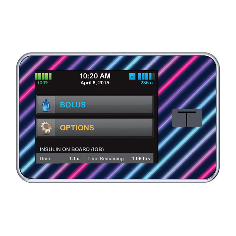 Peelz Neon Stripes Sticker for Tandem t:slim Peelz/Stickers
