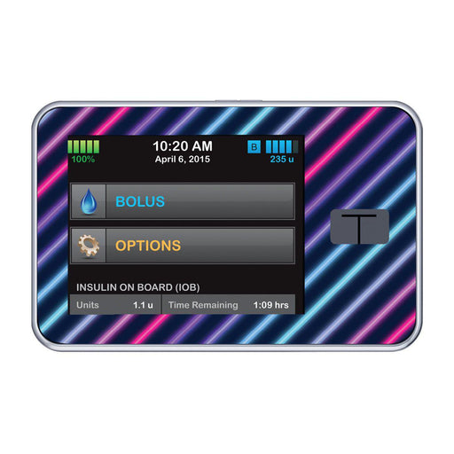 Peelz Neon Stripes Sticker for Tandem t:slim Peelz/Stickers