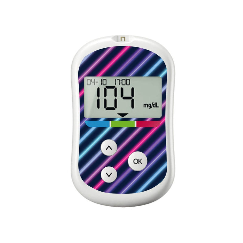 Peelz Neon Stripes for OneTouch Verio Flex Glucometer Peelz/Stickers