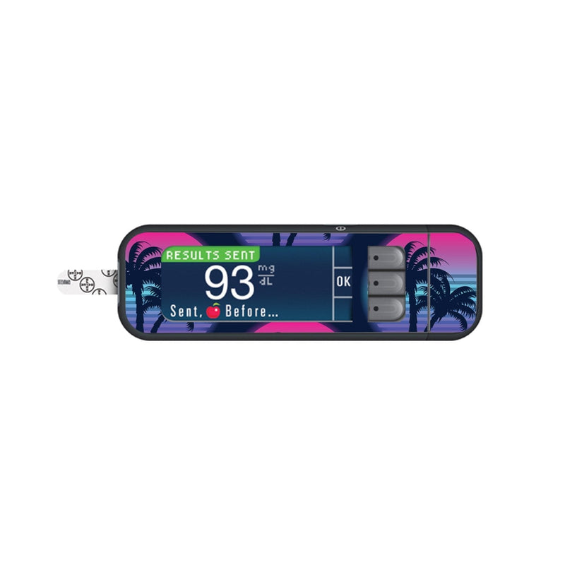 Peelz Neon Sunset Sticker for Bayer Contour Next Glucometer Peelz/Stickers
