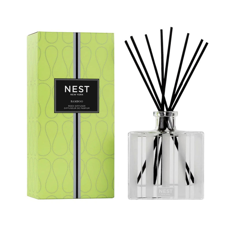 Nava Beauty Nest New York Bamboo Reed Diffuser 5.9 OZ White Smoke
