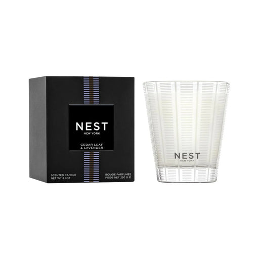 Nava Beauty Nest New York Cedar Leaf and Lavender Candle Black Classic 8.1 OZ