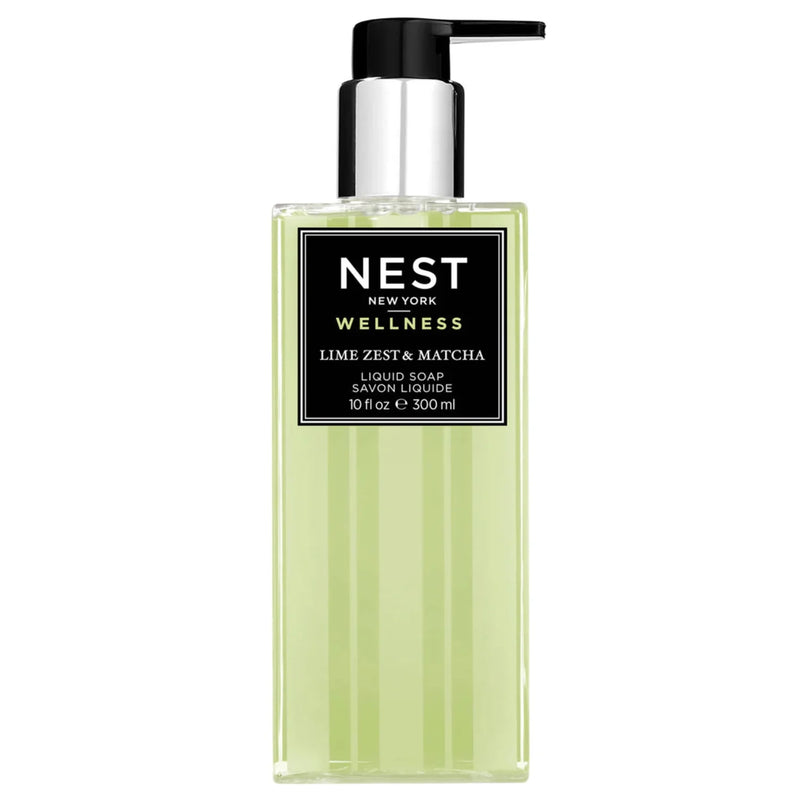 Nava Beauty Nest New York Lime Zest and Matcha Liquid Soap 10 OZ White Smoke