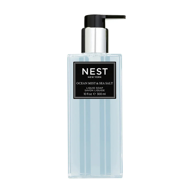 Nava Beauty Nest New York Ocean Mist and Sea Salt Liquid Soap 10 OZ White Smoke