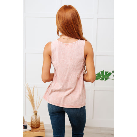 Never Second Best V-Neck Blouse in Peach