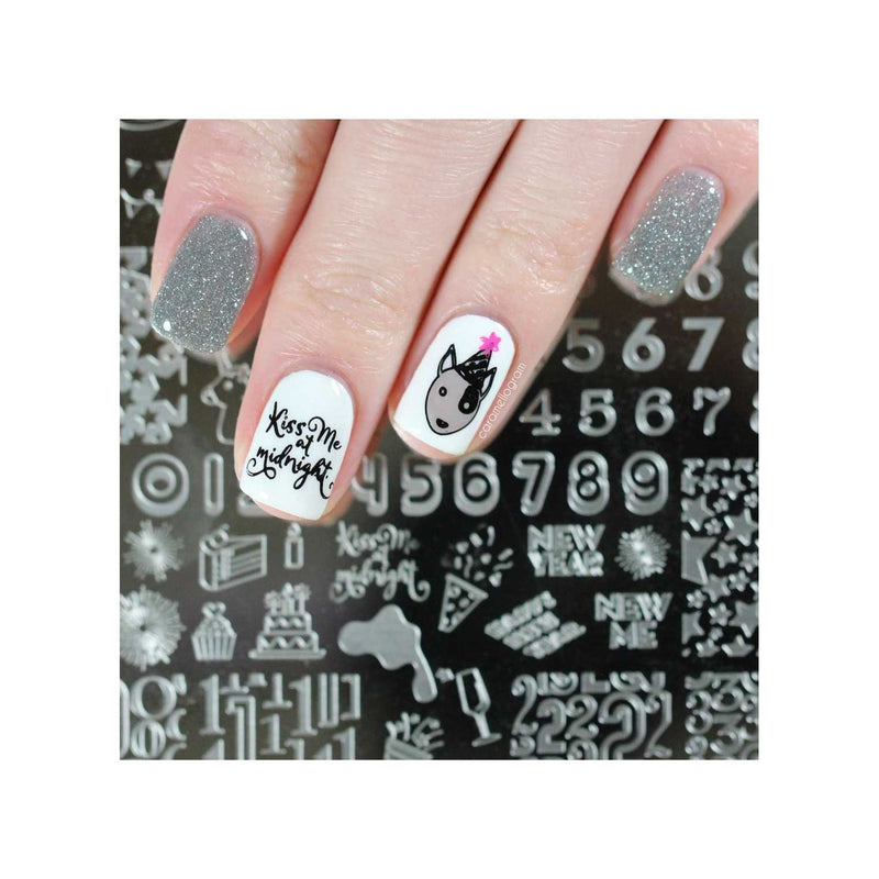 UberChic Beauty New Year New Digits Stamping Plate