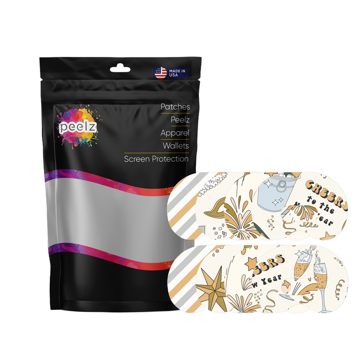 Peelz New Year's Variety Medtronic Guardian Connect Patch Tape - Pump Peelz Patch Medical Tape