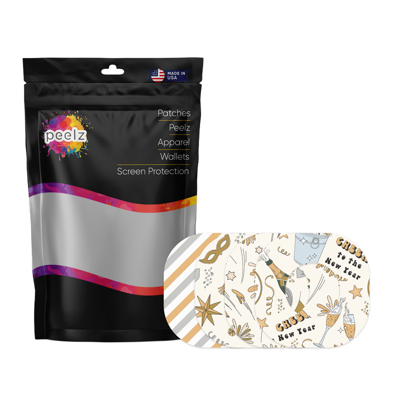 Peelz New Year's Variety Dexcom G7 and Stelo Patch Tape - Pump Peelz Patch Medical Tape