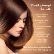 DermOrganic Official Shop Hair Repair Treatment Kit - Salon Size Black