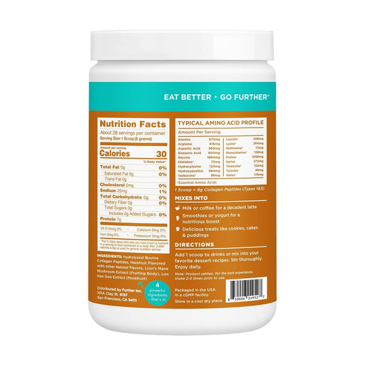 Further Food - Hazelnut Collagen Peptides Powder 8.36oz