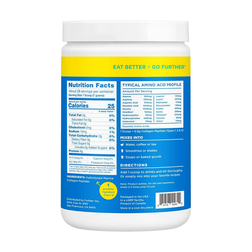 Further Food - Unflavored Marine Collagen Powder 6.52oz