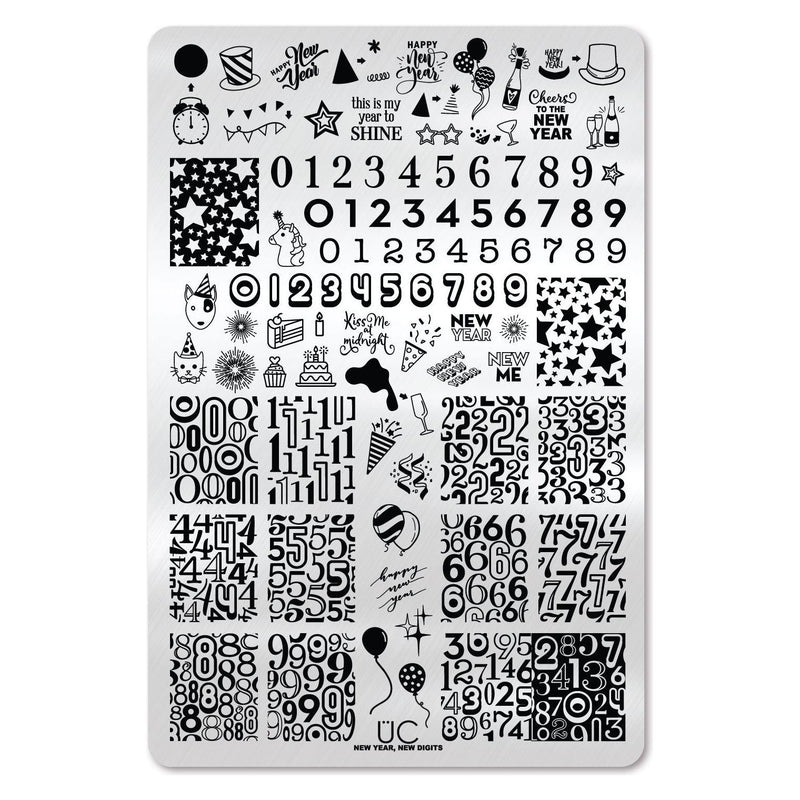 UberChic Beauty New Year New Digits Stamping Plate