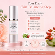 Glimmer Goddess® Organic Skin Care Organic Niacinamide Serum 5% – Pore Minimizer & Anti-Aging Treatment Serums