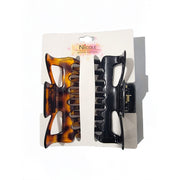 Mill's Beauty Supply Nicole Pure Essence Fashion Hair Claws Black & Brown Mix Hair Clips
