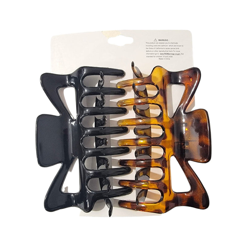 Mill's Beauty Supply Nicole Pure Essence Fashion Hair Claws Black & Brown Mix Hair Clips