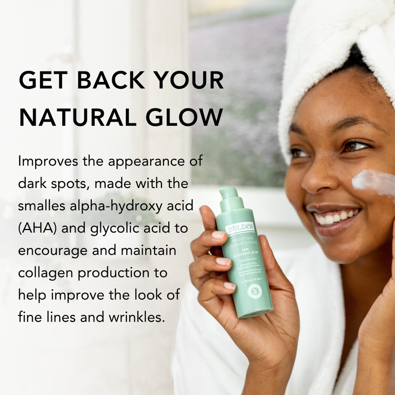 Boldenusa.com Bolden Nighttime Repair Serum | 10% Glycolic Acid Serum for Dark Spots Facial Line