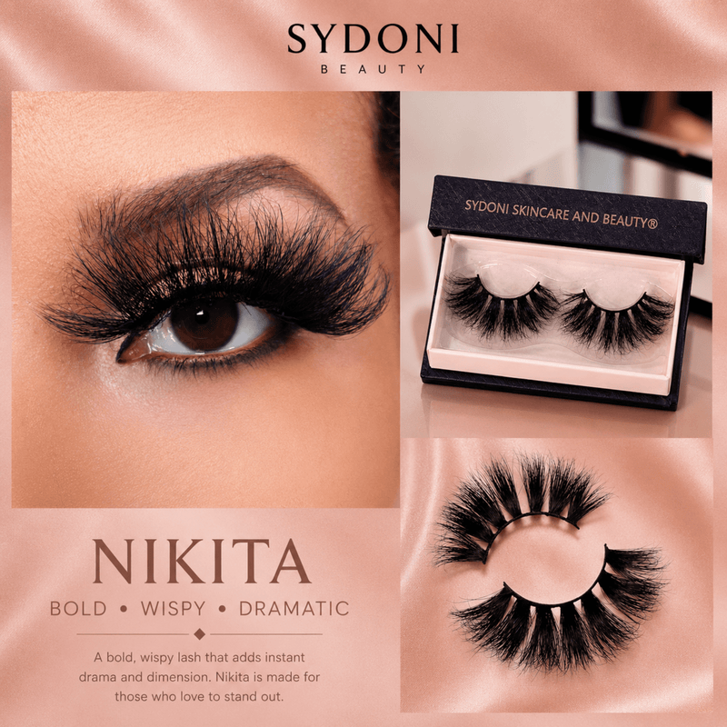 Sydoni Skincare and Beauty SYDONI "NIKITA" LUXURY MINK LASHES - Bold, Wispy, Dramatic Mink Lashes
