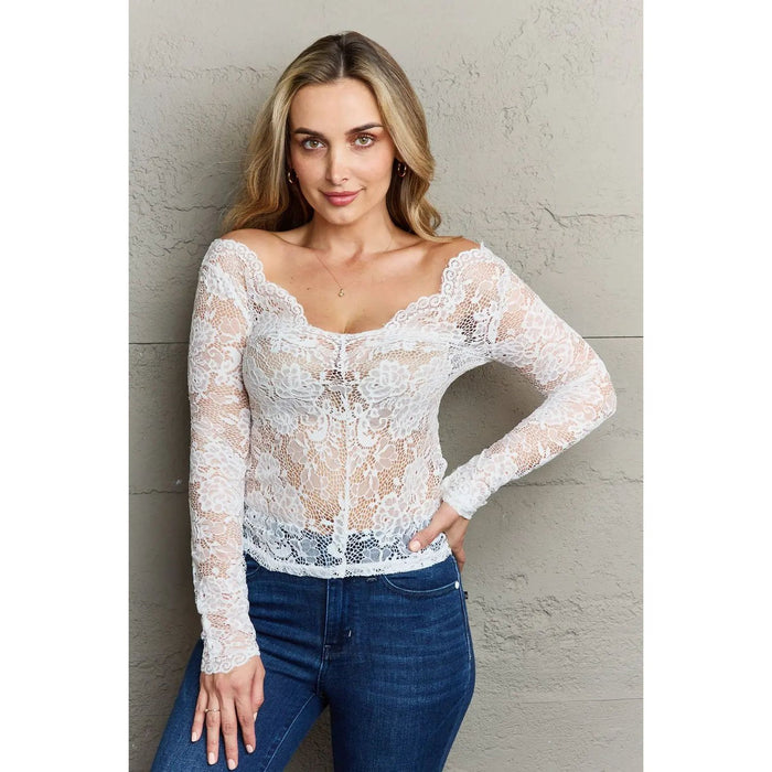 Ninexis Be Kind Off The Shoulder Lace Top