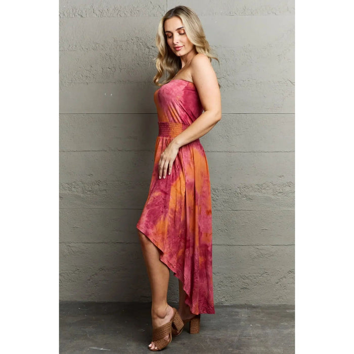 Ninexis In The Mix Sleeveless High Low Tie Dye Dress