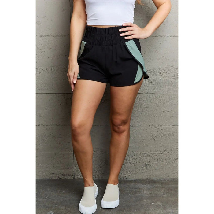 Ninexis Put In Work High Waistband Contrast Detail Active Shorts