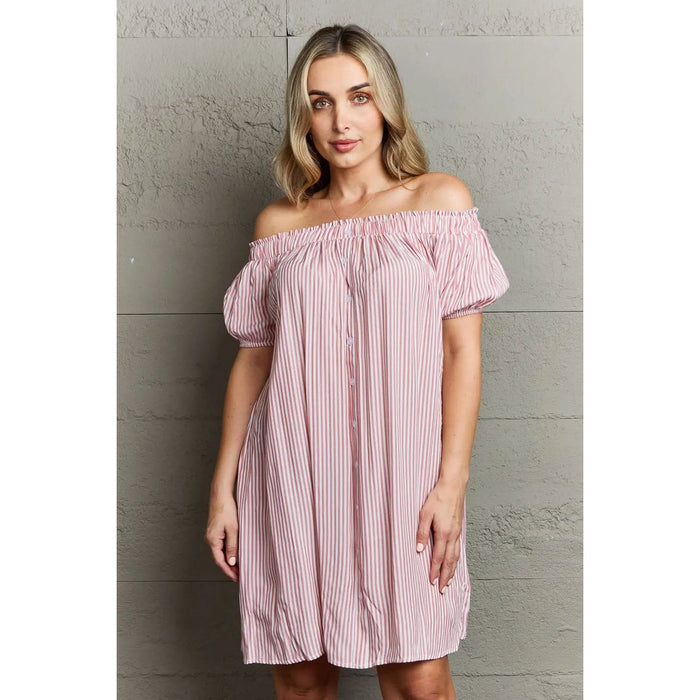 Ninexis Show Compassion Off The Shoulder Mini Dress