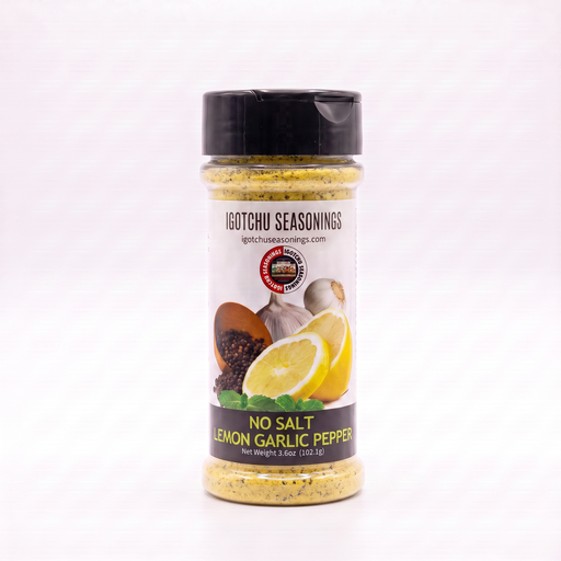Igotchu Seasonings Igotchu No Salt Lemon Garlic Pepper Seasonings & Spices White Smoke 5.5 oz,8 oz