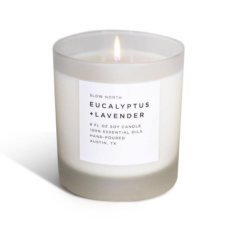 Slow North Eucalyptus + Lavender - Signature Candle Frosted Candles