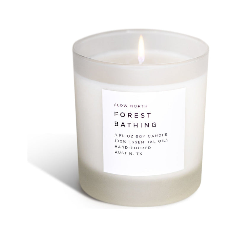 Slow North Forest Bathing - Signature Candle (Fir + Pine + Patchouli) Frosted Candles