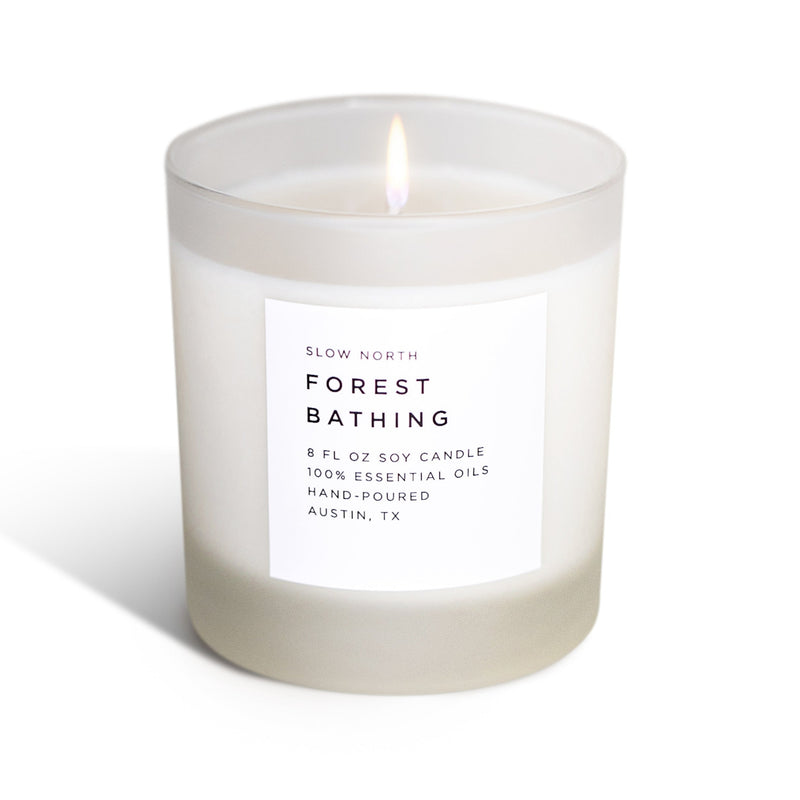 Slow North Forest Bathing - Signature Candle (Fir + Pine + Patchouli) Frosted Candles